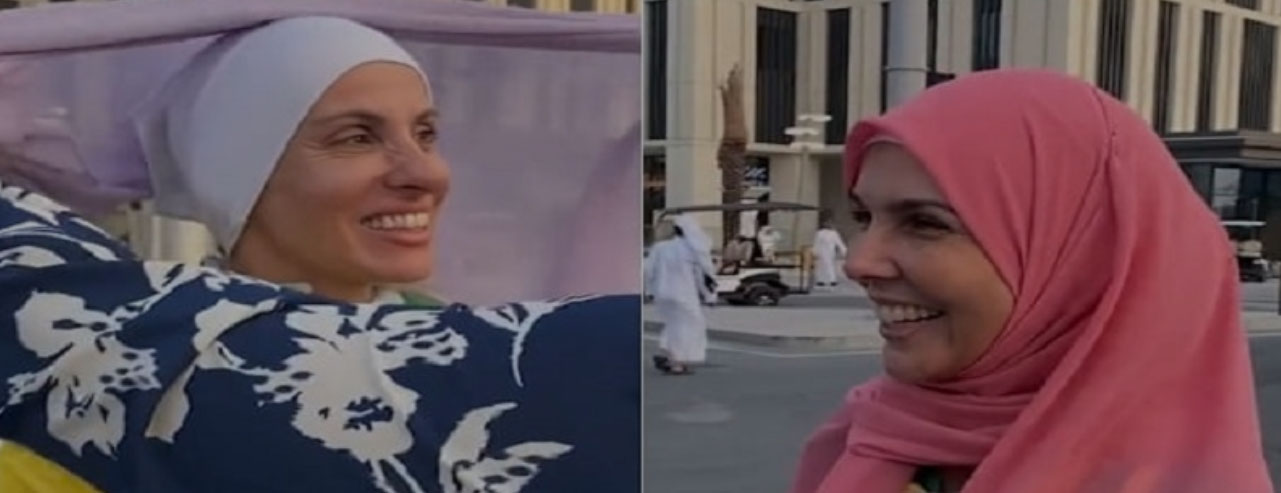 Penonton Piala Dunia Qatar Mencoba Kenakan Hijab Pertama Kalinya dalam Hidup